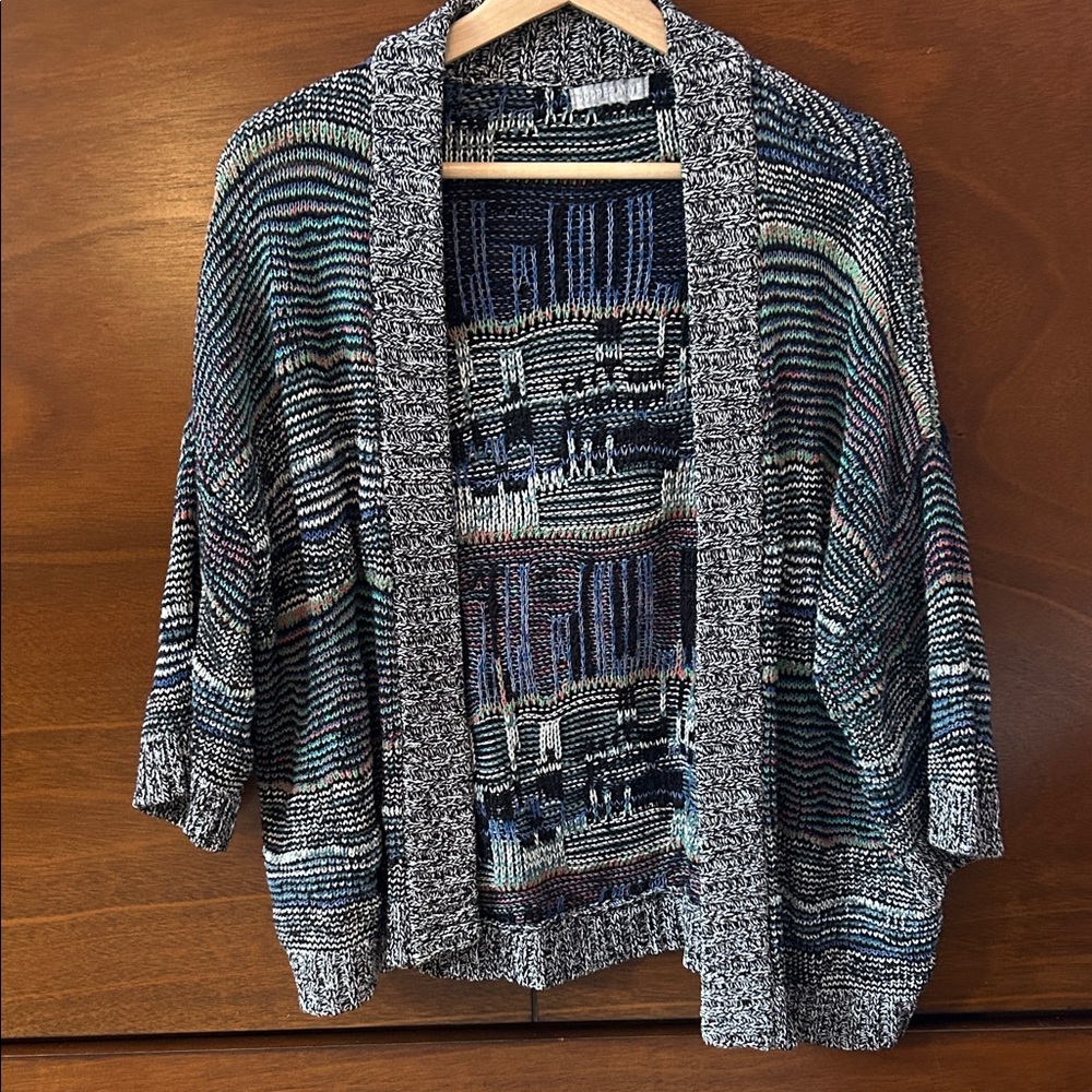Cooperative Black and Blue Knit Cardigan